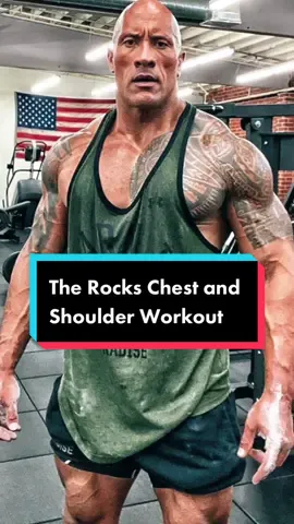 Here’s the workout Dwayne “The Rock” Johnson uses to build his chest and shoulders, give it a try and let me know how it goes! #Therock #Fitness #fyp