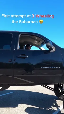 I think I need more practice 😐 #liftedsuburban #3wheelmotion #fyp #foryou #viral #viralvideo #subscribe #liftedtrucks  #2021 #lifted #squat #trend