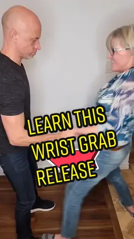 A simple wrist grab release you can practice at home #selfdefense #selfdefenseforwomen #safetytips
