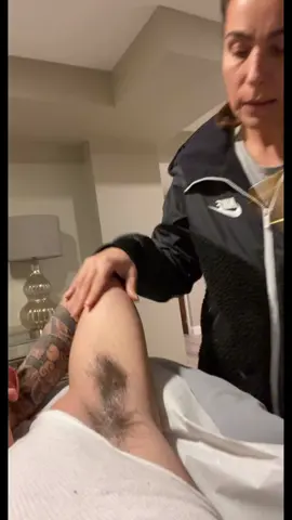 my mother waxing my armpit hair 😏