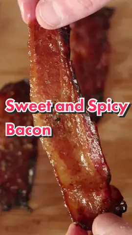 SWEET AND SPICY CANDIED BACON. #CandiedBacon #ComfortFood #tiktokrecipes #EasyRecipes #Bacon #Meat #DinnerIdeas #FYP @marcsmagicrub
