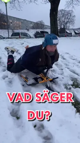 Vad säger du? Kommentera! ❄️#snowracer #snow #lillaaktuellt #winter #sweden #fyp