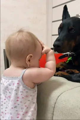Почему бы и нет😅#дети #ребенок #доберман #doberman #уменяестьсобака #прикол #детиприколы #дочка #обида #смешно #рекомендации #хочуврек #рек