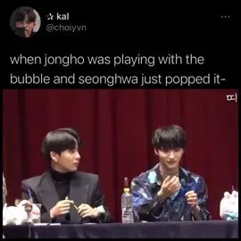 Seonghwa really popped jongho bubble🤣 #ateez #fyp #kpop #kpopfan #ateezjongho #ateezseonghwa