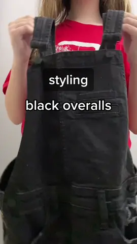 Reply to @marsxreyes how to style: black overalls!! i forgot to record holding up the necklace :( || #fashion #style #howtostyle #overalls