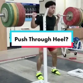 Don’t push ONLY through your heel, think full 🦶🏼! #squat #gym #workout