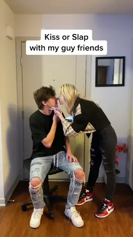 KISS OR SLAP with my guy friends! Which reaction was the best?🤭 @shredward @kylecolver @snazzycarlos