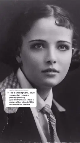Reply to @nickybooster the gift of a smile #1930s #photorestoration #smileproject