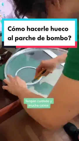 Compré este parche frontal para mi bombo! #hole #drumhack #DIY #drumtricks