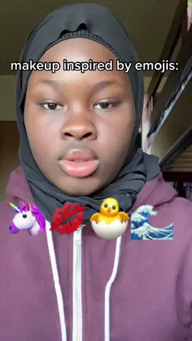 decided to hop on this trend😩💗 #fyp #youngmakeupartist #emojichallenge #emojimakeup #viral