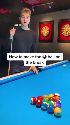 How to make the 🎱 ball on the break! ✅ This video is for entertainment purpose only ‼️ Cheating is not allowed! ❌  #8ball  #howto  #8ballbreak