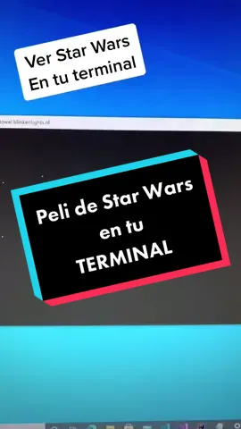Ver Star Wars IV en tu terminal #windows #fyp #javascript #programacion #python #hacks #AprendeConTikTok #AprendeEnTikTok