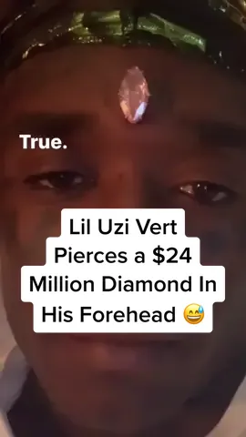 #LilUziVert really pierced a $24 million pink diamond in his forehead 😬