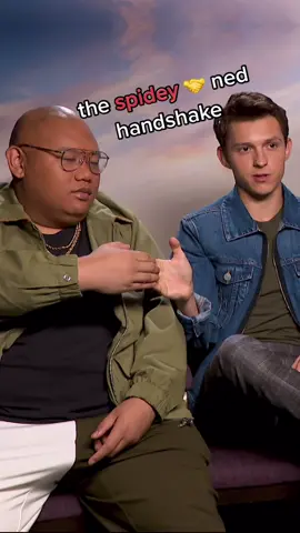 excuse me while i master this shake 🤝 #radio1 #tomholland #zendaya #jacobbatalon #spiderman #mcu