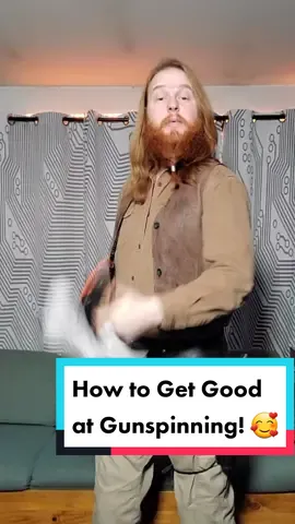 Reply to @bacon_egg_and_cheese2 How to #GetGood at #gunspinning 🥰 #gunslinger #western #revolver #cowboy #howto  #foryou