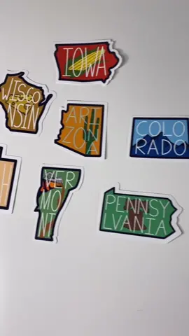 I had fun designing these, hopefully you like them! #states #stickers #fyp