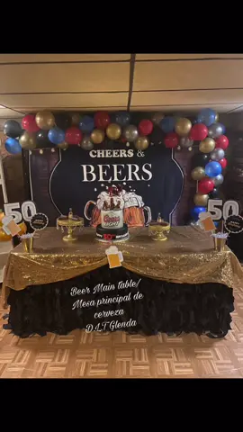 50th birthday main table set up.  #decoration #eventplanner #milwaukee #wisconsin #fyp #foryoupage #DoritosFlatLife  #PepsiHalftimeChallenge