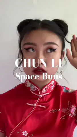 CNY #chunli Space Buns tutorial 🥊 #cny #hairstyle #cnyhair