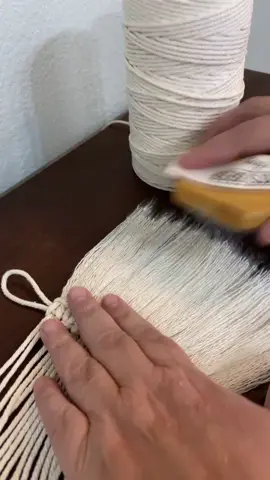 I followed Maggie’s  tutorial  for this macrame leaf ♥️ @maggiemakinit  #macrame #soeasy #easydiy #fyp #amazon