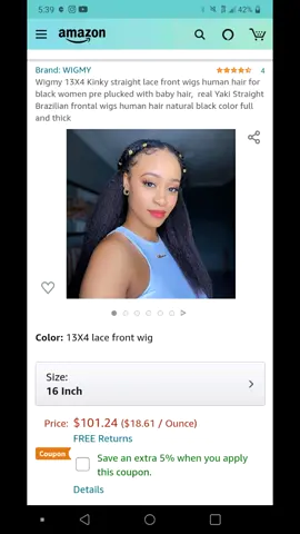 #fyp #kinkystraightwigs #kinkystraightweave #kinkystraightwig #amazonwigchallenge #humanhairlacewig #upcardib #foryoupage