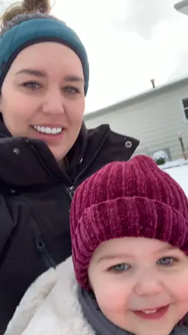 Pure JOY ☃️ #sledding #snowday #winterfun #toddlersoftiktok #mommyandme #joy #happiness