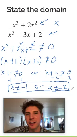 Domain of Rational Expressions #andymath  #math  #maths  #sat  #tutorials  #tiktokmath  #mathhelp