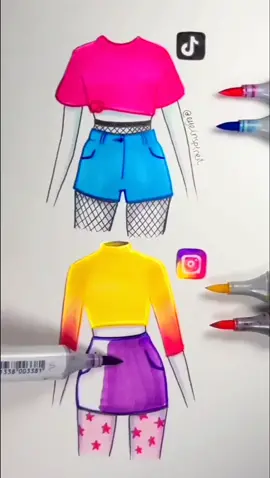 Outfit 1 or 2?! ♡ #satisfying #draw #art #paint #painting #myart #artwork #drawing #craft #artist