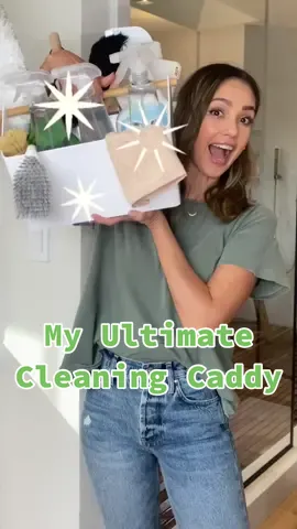 It’s time to clean up your routine! My ultimate #cleaningcaddy is easy to make & has all the things ⚡️ Plus, you can find everything @amazon #CleanTok