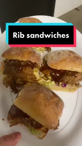 Rib sandwiches #fyp #cooking #food #ribs.