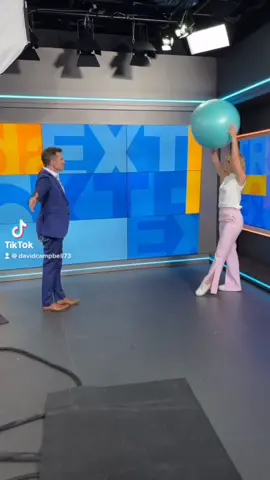 Taking on the #Adele #exerciseball #challenge with @davidcampbell73 on @thetodayshowau We needed a smaller ball!!!!! #FAIL #friday #fun #foryou #fyp
