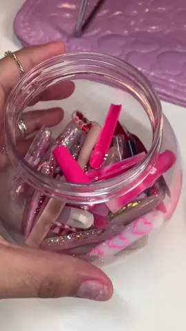 Me ripping off my nails again :)💖 #fyp #foryou #practicenails #acrylicnails #houstonnailtech