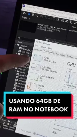 Responder a @junior.rb Quero ver alguém falar mal dos meus 64GB de RAM agora 😂🔥 #computador #setup #RAM #notebook