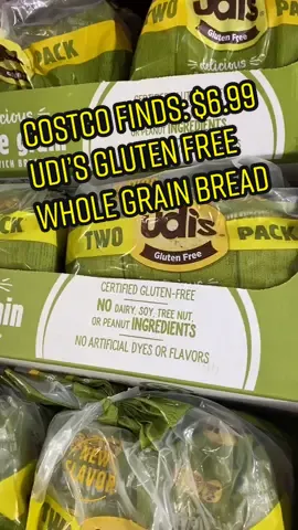 Costco Finds: $6.99 Udi’s Gluten Free Whole Grain Bread! Two 19oz loafs. No artificial dyes or flavors. 2/23 #costcofinds #costcobuys #costcodeals