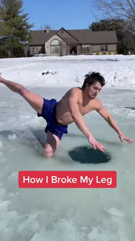I didn’t break the ice but I broke something else #snowstorm #funny #epicfail #laughingduet