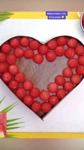 This is the first time I try Watermelon mix Chocolate 😀 #foryou #crazy #idea #funny #viral #cake