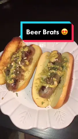 Beer Brats 🍻 #beerbrats #brats #bratwurst #beer #redstripe #yum #foodtiktok #Foodie #eating #EasyRecipe #homechef #loveyou #marriedlife