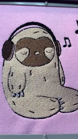 lil sloth for your morning #sloth #cute #SmallBusiness #tiktokwildlifeday #Lifestyle #embroidery #embroiderymachine #art #entrepreneur