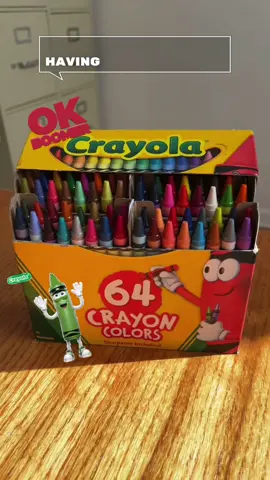 The 64 box of Crayola crayons was what the cool kids had in the 60s. #￼art #artist #artistsoftiktok #coloring #crayons #boomer #genx #1960s
