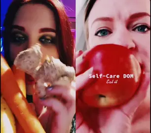 #duet with @agirlnamedmallory hey wait what was that last vegetable?! 😳 #figging #cbt #kink #lmao #selfcaredom 🍎🍌🥕🌿