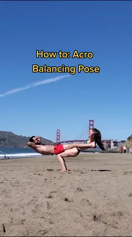 Try this out and show us what's up! #partneracrobatics  #coupleschallenge  #acrobalance  #acroyoga  #beachyoga