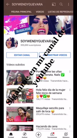 Sigan me en mi canal de canal de YouTube￼