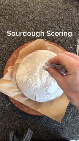 Sourdough scoring. #foodtiktok #sourdoughscoring #breadart #howto