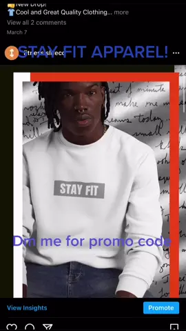 Stay Fit Apparel!  Click Instagram For Link!                       #greenscreen #fyp #SmallBusiness #Fitness #trackstar #foryoupage