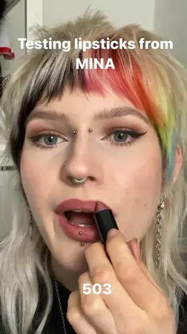 Trying out some lipstick shades from @3ina ❤️