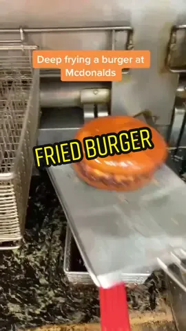 Wait for the burger flip😳 #mcdonalds #friedburger
