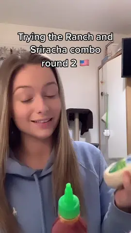 Take 2 - Trying the Ranch and Sriracha combo 🇺🇸 #american#british#tastetest#fyp#foryou#foryoupage#viral#trending
