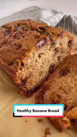 🍌 The BEST Ever Healthy Banana Bread 🙌🏻 #fitnesslife #foodontiktok #homecook #Foodie #healthycooking #tiktokfood  #bananabread #healthybananabread