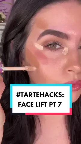 Have a #roundface shape? Try this #facelift w/ makeup✨ #tartehacks #beautyhack #contouring101 #tarteshapetape #contouring #facecontouring #makeuptips