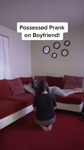 He ran out the house! 😂 #fyp #foryou #viral #couples #share #foryoupage #possessed #funny