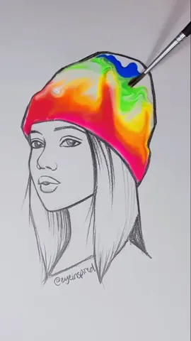 Rate this Tie-Dye hat 1 to 10 ♡ musicad #satisfying #draw #sketch #paint #myart #painting #satisfy #artchallenge #art #artwork